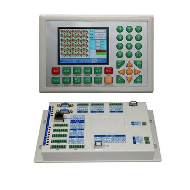 Black Auto Focus CO2 Laser Cutting Head Set And LFS-AM-T43 RD6332M Laser Controller For Metal And Non Metal Material Cutting