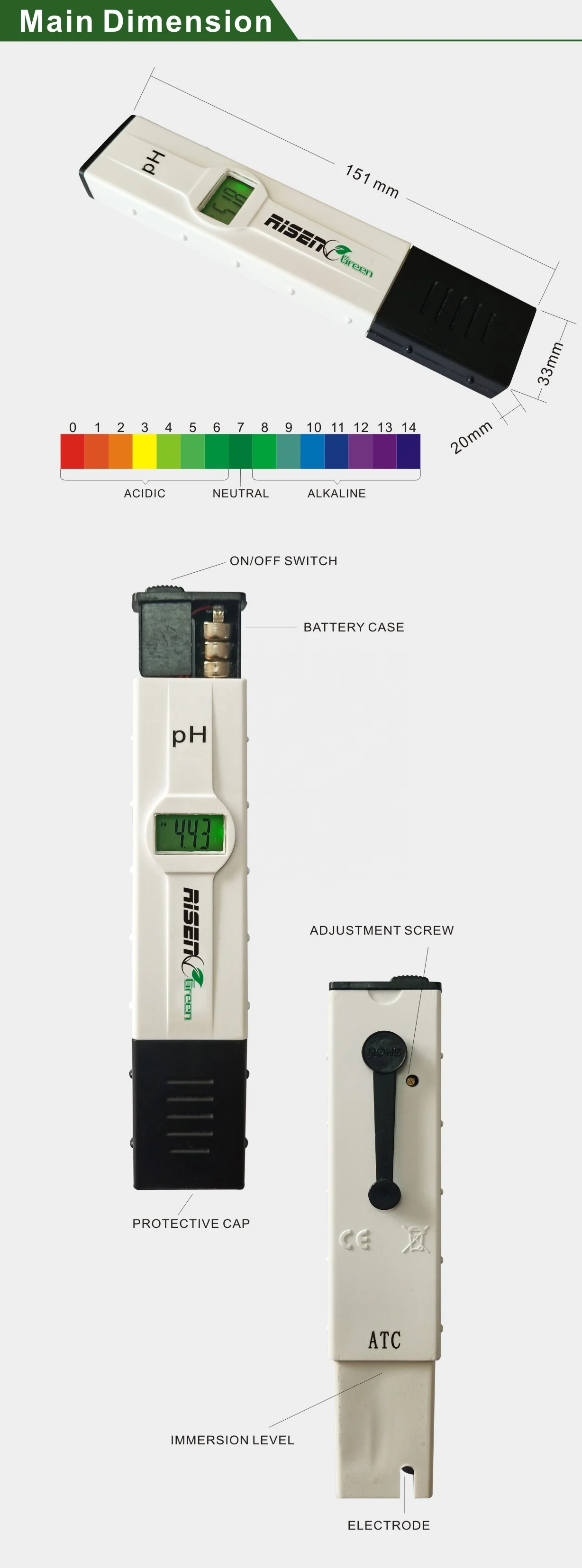 High Precision Digital PH Meter/Tester Used In Experimental Sites Pen Type laboratory equipment conductivity  PH tester