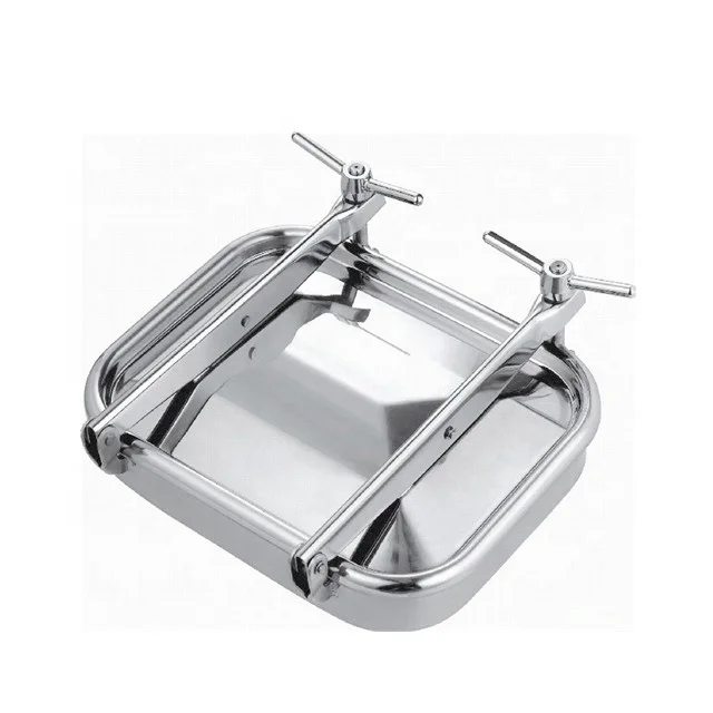 sanitary stainless steel square type manhole cover without pressure