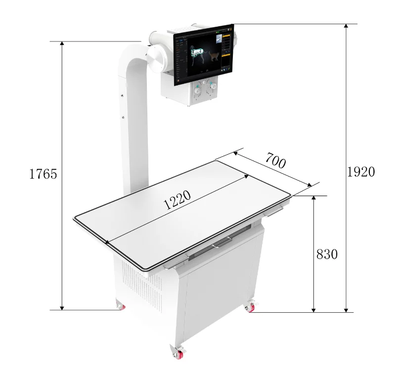 NEW digital x ray machine vet animal 20KW 320ma 30KW 400ma fix type 120kV generator tube