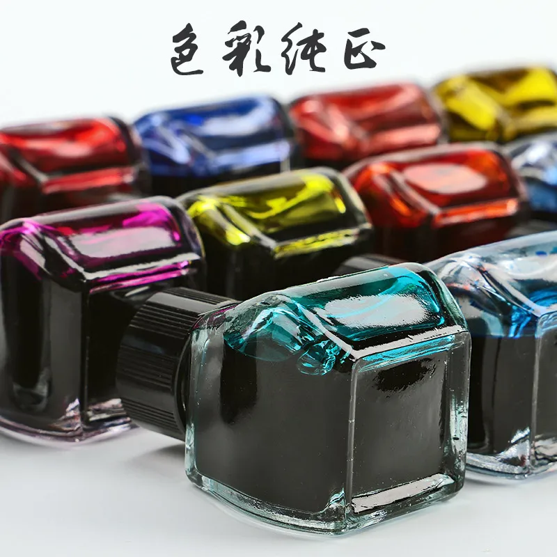 Supercolor Excellent Quality 30ML 16 Color Student Handwriting Fountain Pen Non Carbon Bottled Ink