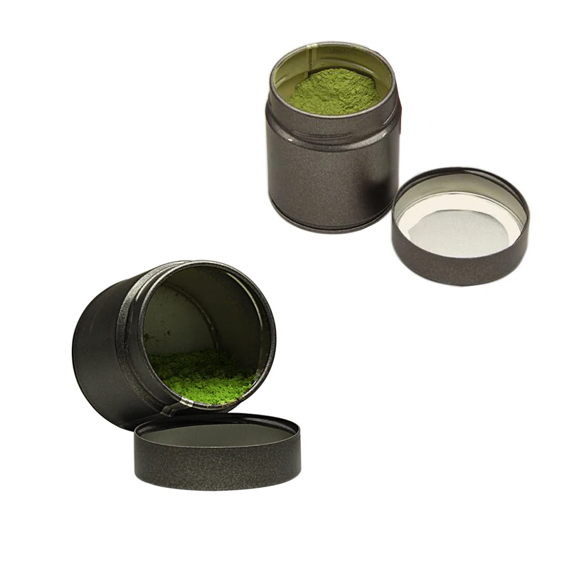 30 ~ 50 Gram Custom Matcha Tin Can Empty Metal Round Matcha Tin Box