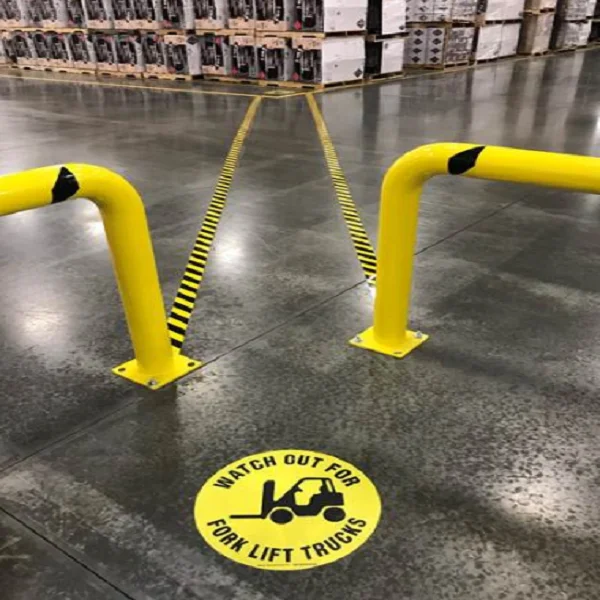 Black & Yellow Striped Barricade Tape Reflective Safety Tape Mighty Line Yellow/Black Diagonal Stripe Safety Floor Tape