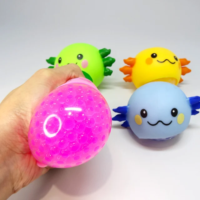 Custom Animal Salamander Squishy Colorful Stress Reliever Tpr Ball Stretch Toy Squeeze Toy