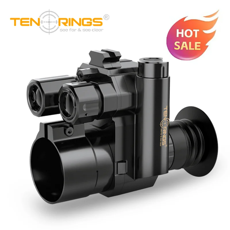 Ten Rings NV201 IR LRF 1080P Sony CMOS sensor rangefinder clip-on night vision scope