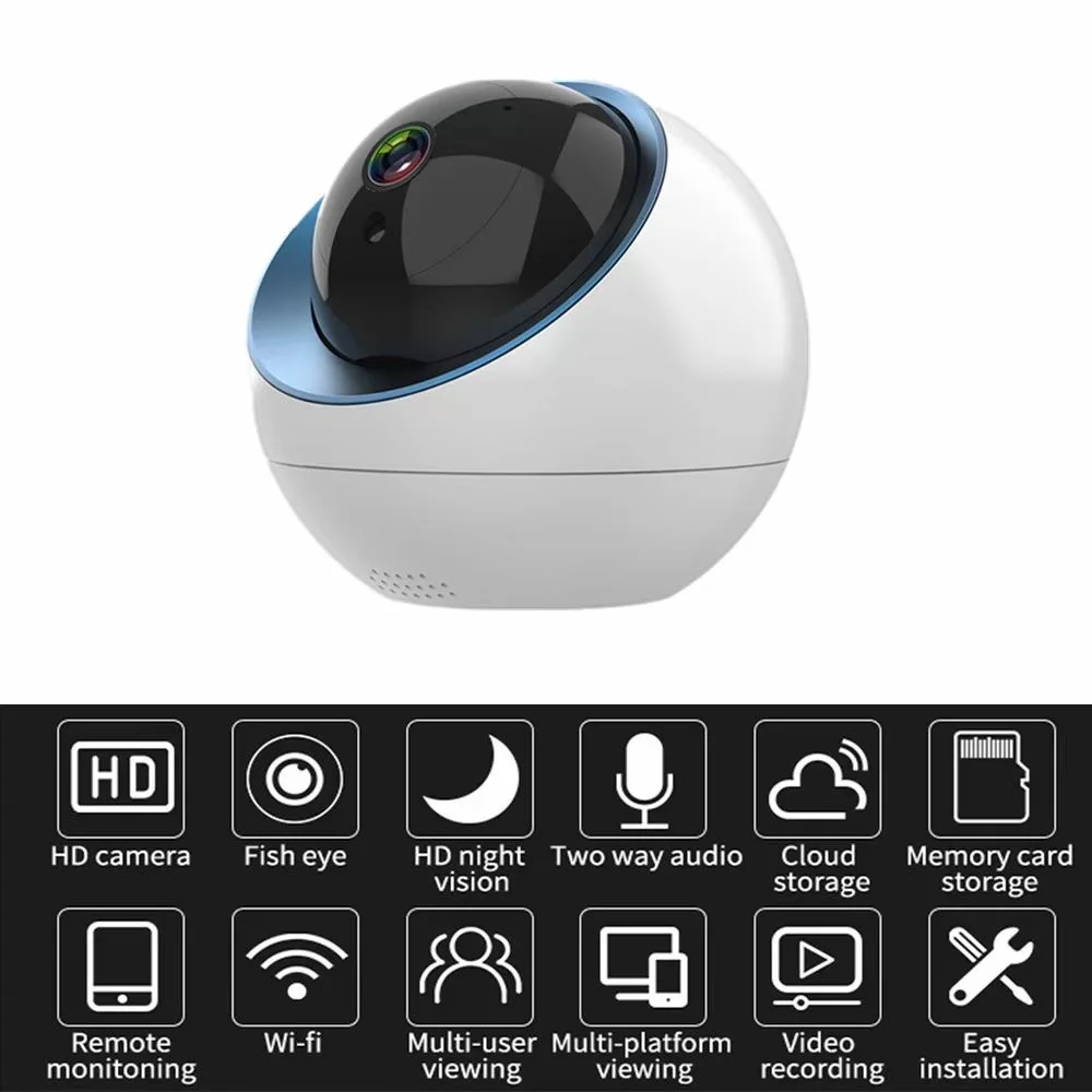 tuya Smart Ball Camera Wifi Indoor IP Camera for Nanny Elderly Motion Sensor Baby Monitor Wireless Night Vision camera