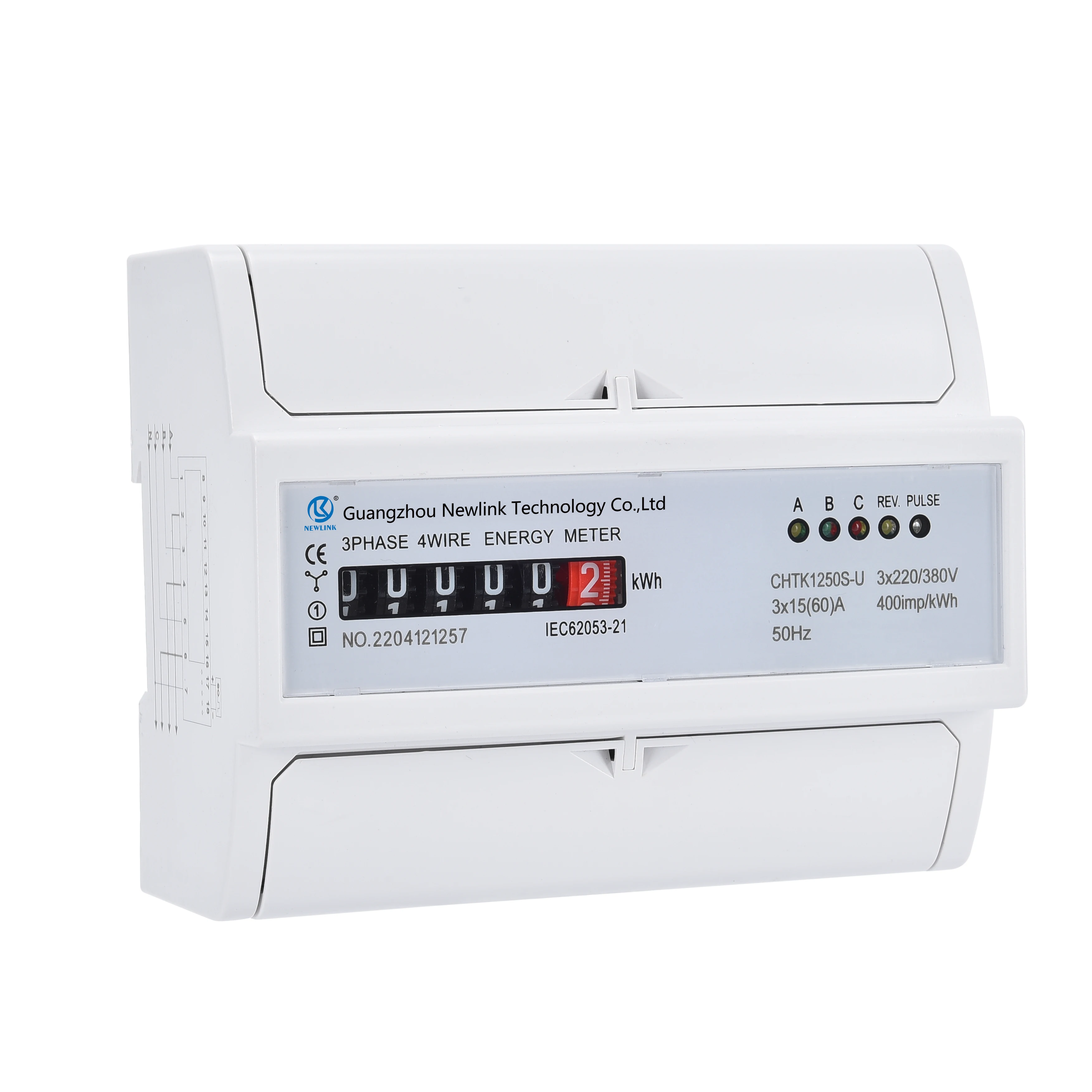 CE  IEC Three-phase guide rail is prepaid Energy analyzer Electric meter