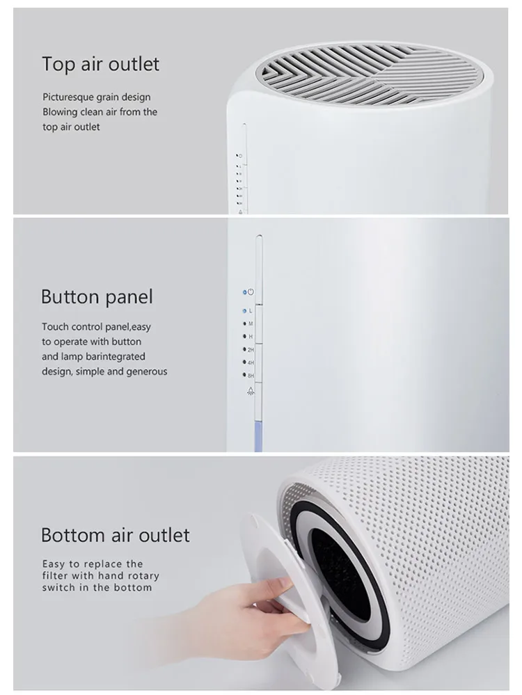 Smart Tuya WIFI Large Room Smoke Removal Air Purification Air Purifier Home