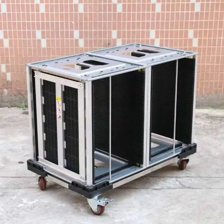 Stainless Steel Anti-Static ESD Transport Logistics Turnover Trolley Cart for ESD PCB Magazine Rack