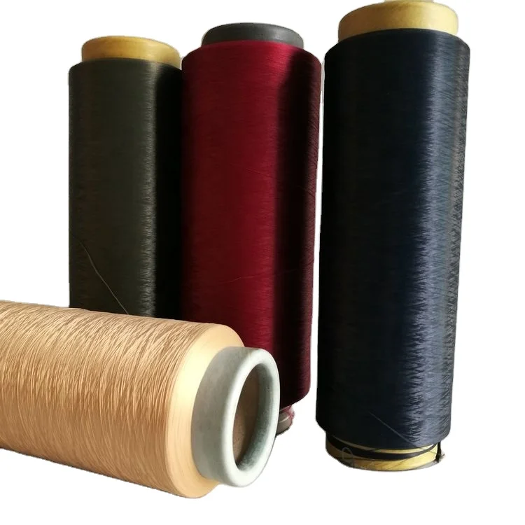 PA6 PA66 NYLON ATY 650D RW DDB oeko high light color fastness UV resistance dope dyed Air Textured Yarn for outdoor fabric