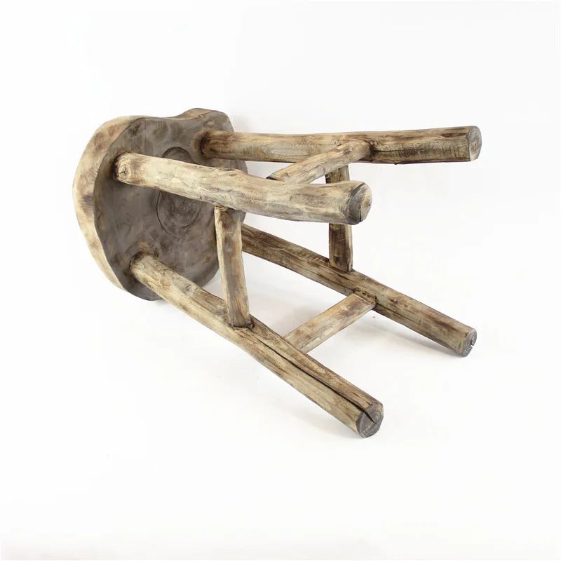 Outdoor Furniture Homemade Tractor Stool Rustic Indoor Decorative Natural Wooden Round Stools