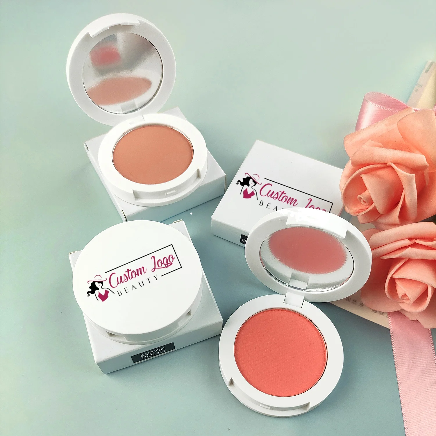 Wholesale Popular Cheek Makeup Press Powder Waterproof Blush To Customize Your Logo