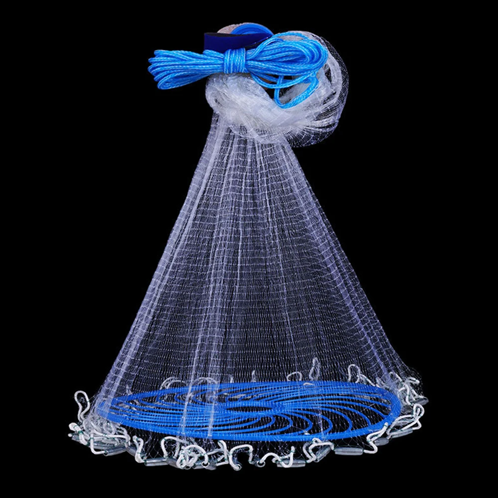 Landing Folding Nylon Twine Light Underwater Measure Nets Ready Designer Bag Neon Fish Fishing Throwing Net
