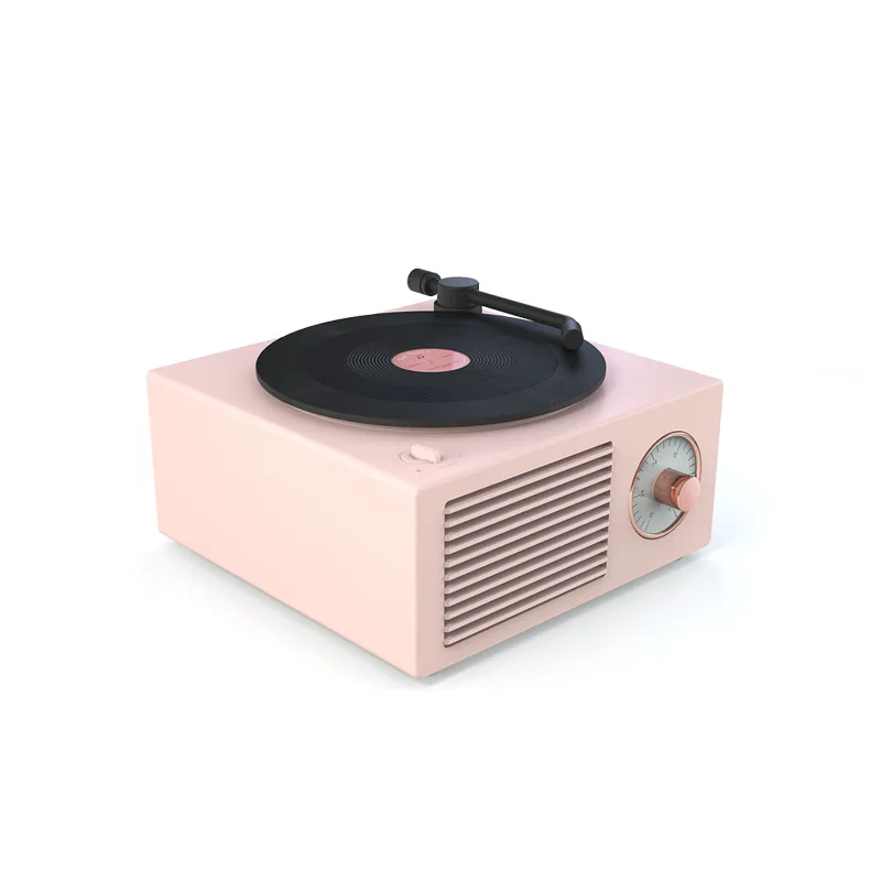 Wireless Mini Vinyl record BT Speaker Phonograph Record Player Stereo Sound Multi-Function Portable Retro Mobile Speaker