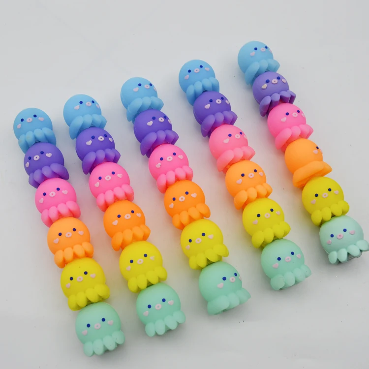 Wholesale Mini Set Simple Yellow Multicolor Body Plastic Kid Markers Highlighter Pen