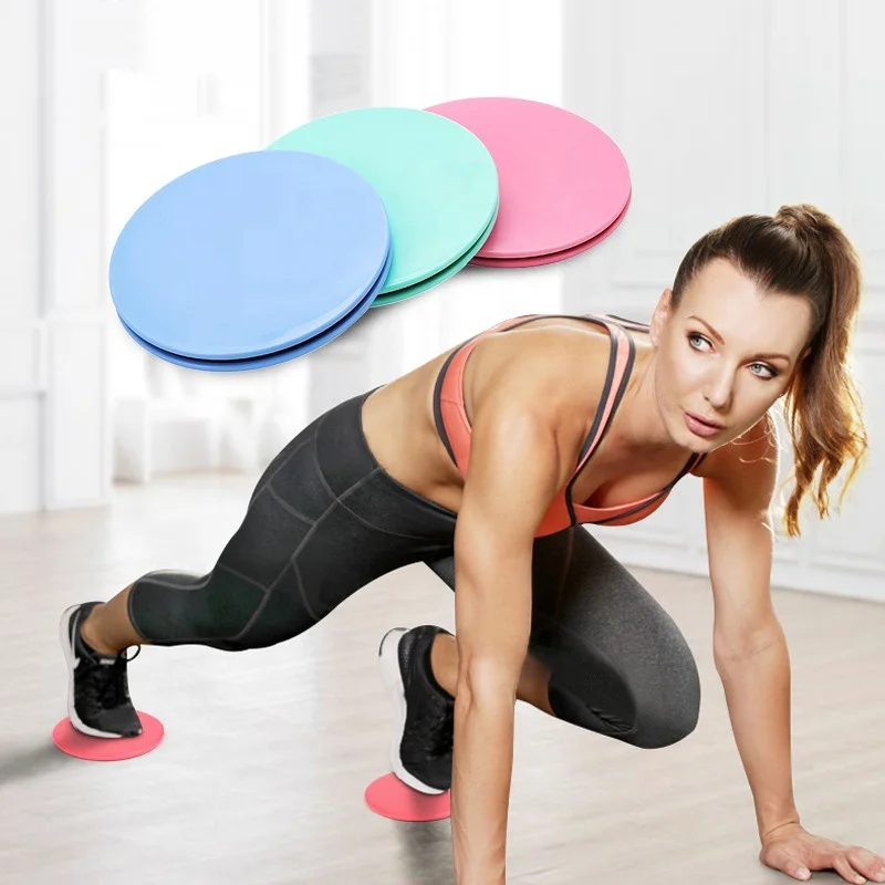 Wholesale Abdominal&Core Work out Slider Exercise Gliding Discs Thick Foam Pad Pink Core Sliders