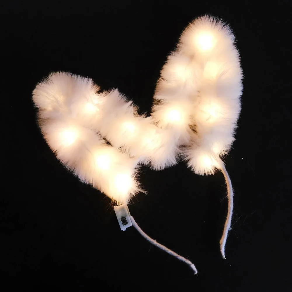 2024 Christmas Day glowing antlers headband fairy elk hair clips party performance photo shoot logo