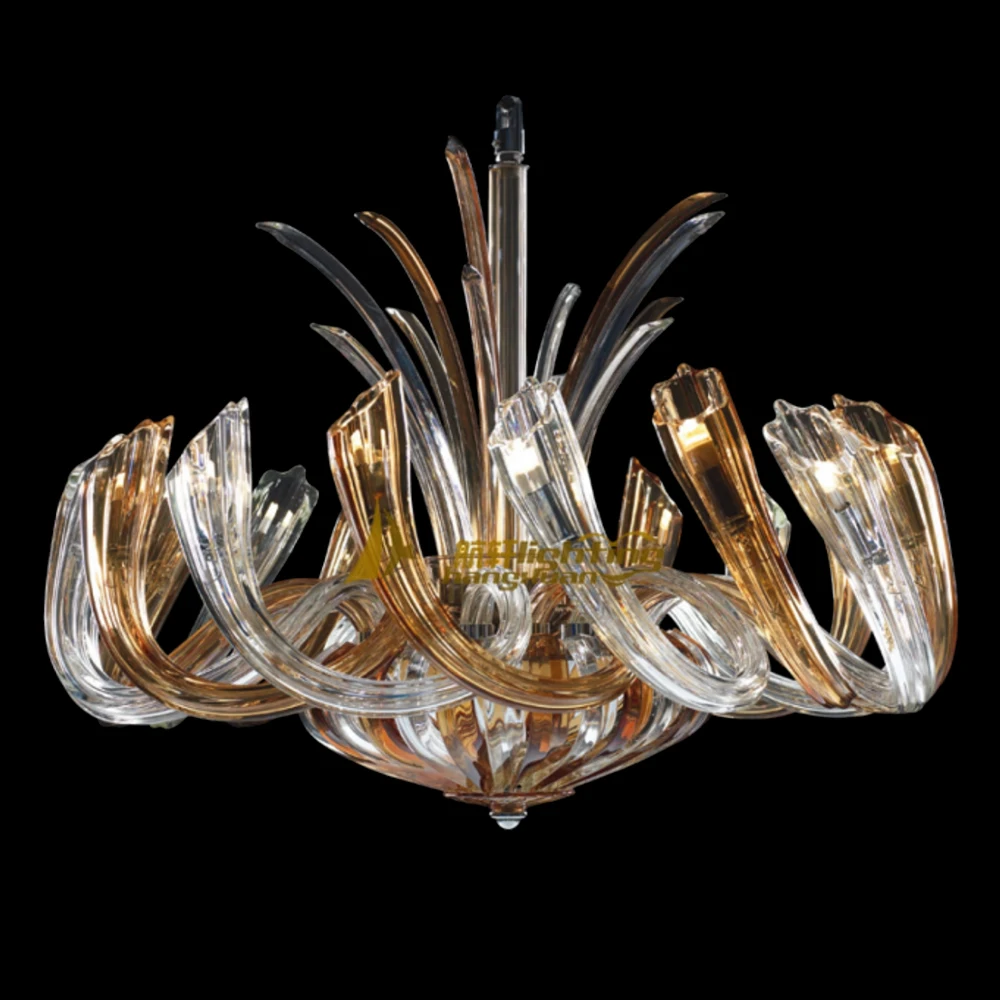 European Luxury glass Chandeliers Living Room Hotel Decorative Candles Chandeliers