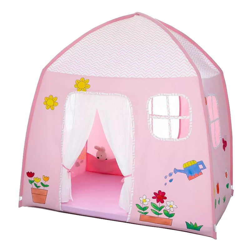 Lovetree Good Quality Factory Kids Play House Plastic indoor Girl Boy Pink Tent House Kids Teepee Tent , Kids Tents Sports Toy