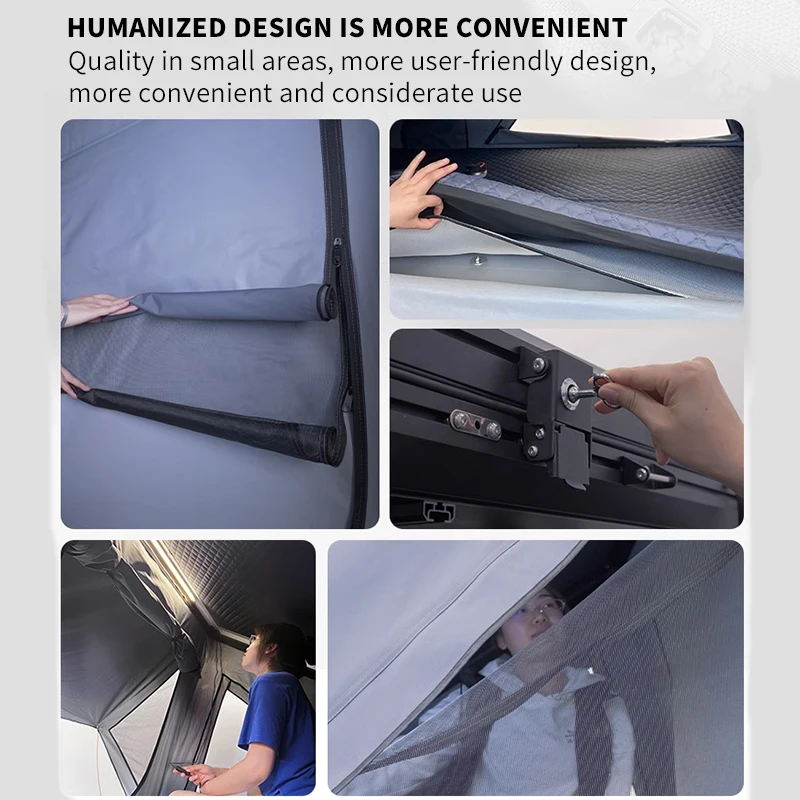Self driving tour car roof tent SUV fully automatic hardtop car mounted outdoor sedan large folding camping tent