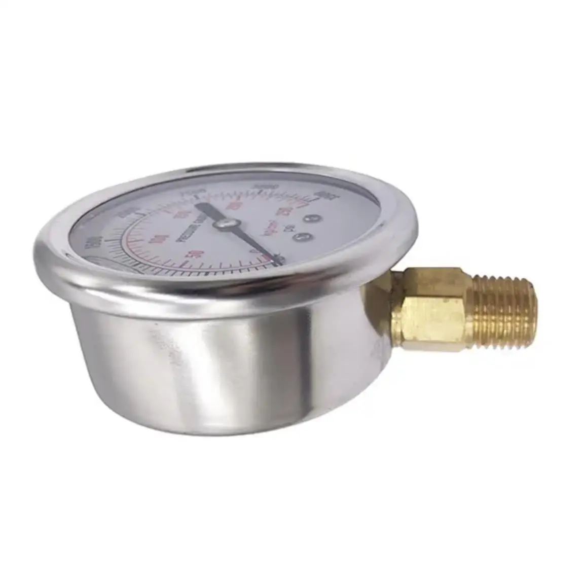 1 bar 1600 bar Universal mechanical brass Stainless steel Axial Radial Pressure Gauge
