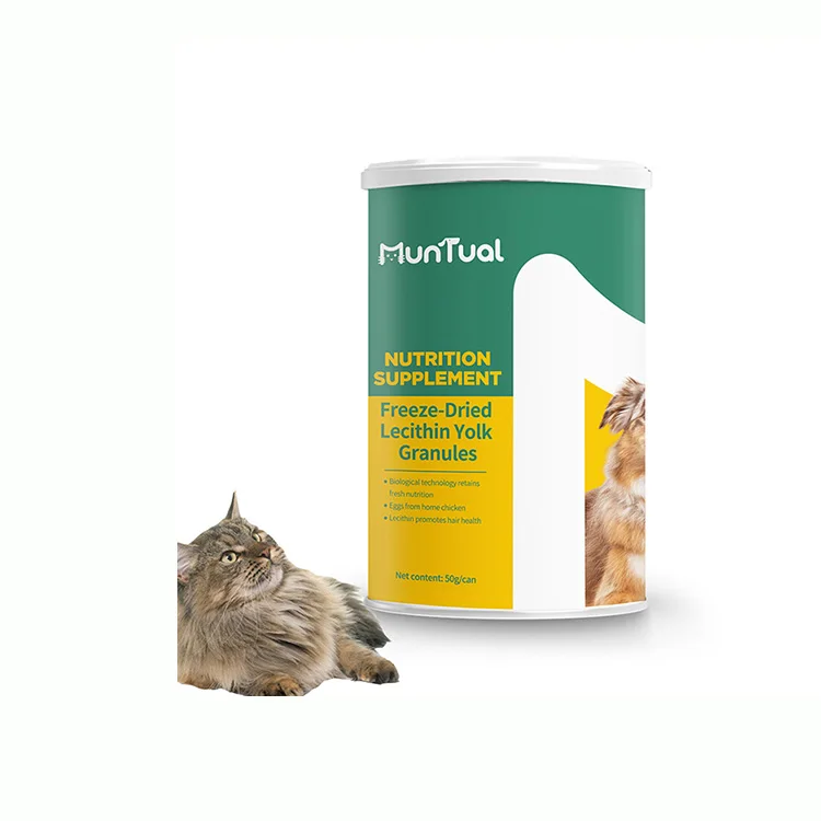 OEM ODM Healthy Particles Snacks Cat and Dog High Protein Dog Supplement Egg Yolk Beauty Hair and Skin Freeze-dried