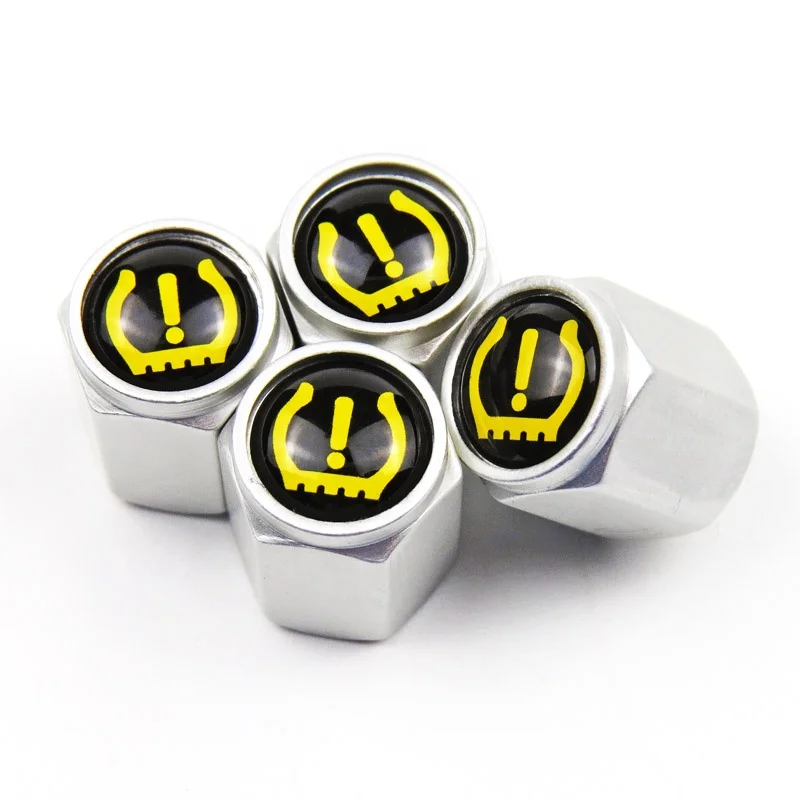 Aluminum tire valve caps metal hex car tire air dust stem covers wheel rim air valve caps universal Schrader valves