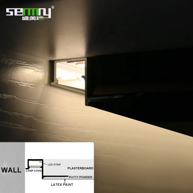 Aluminium profile for recessed wall or ceiling mounting decoration aluminum profile aluminum ceiling profile