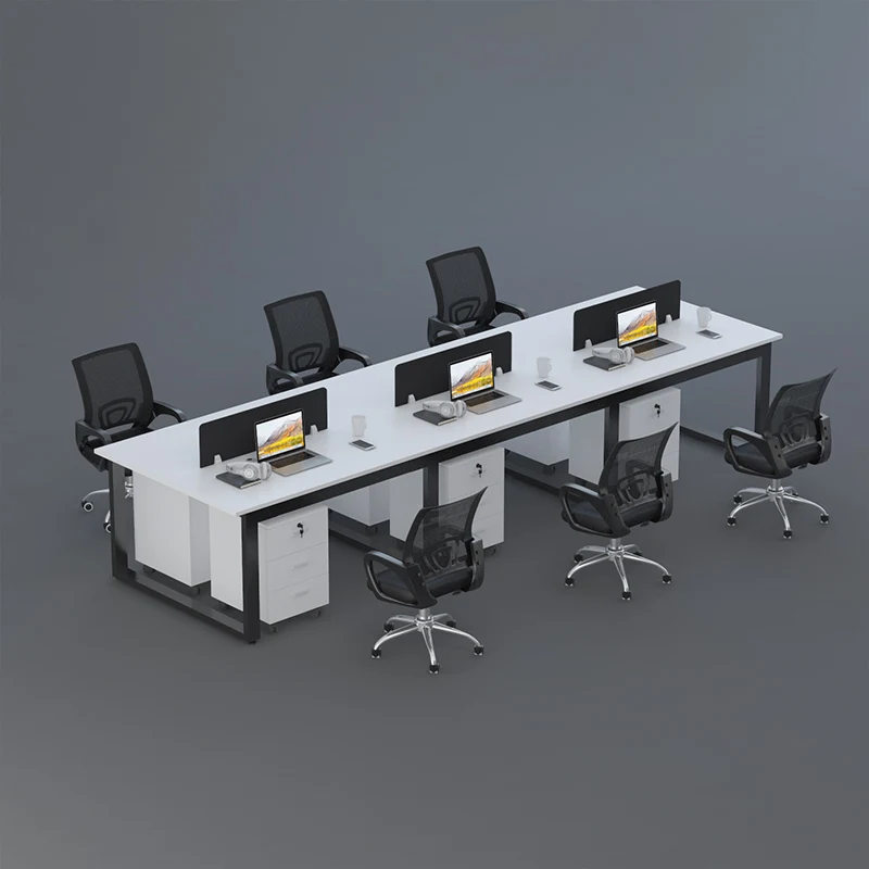 Modern Simple Multiple Combination Staff Workstation 4 Person Office Desk High Quality Modern Furniture Metal Frame Office Table