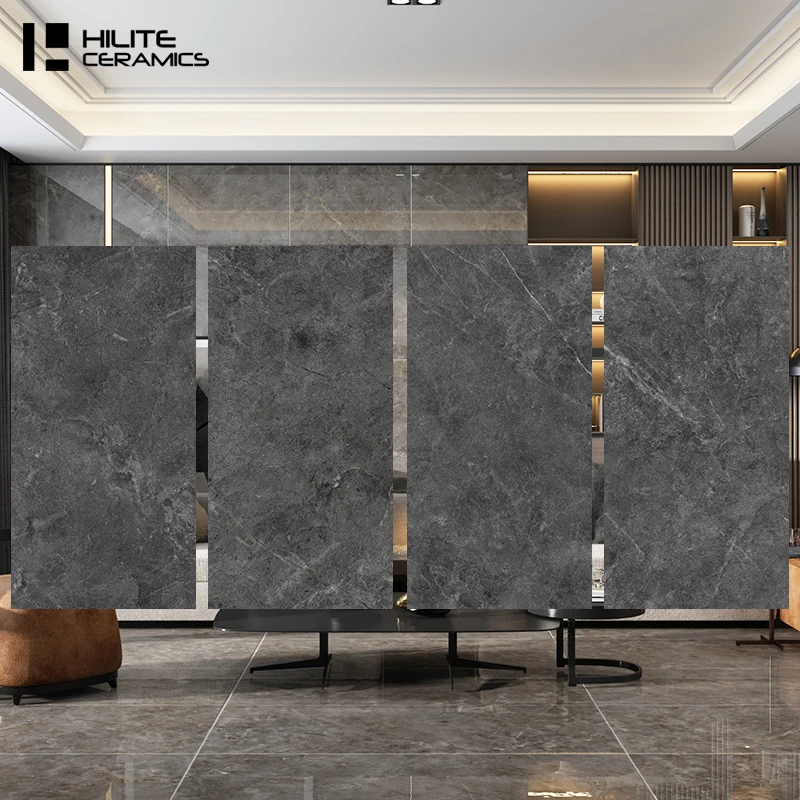 Floor Polished Grey Slab Wall Tiles Polished Marble Tile Porcelain Tiles