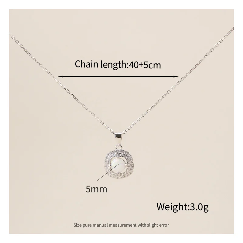 Women Jewelry Fashion Anniversary Engagement 925 Diamond Marriage Women Zircon Silver Necklaces for Women