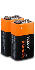 Full capacity 850mAh 9V lithium Multiple cycle charging battery for long life