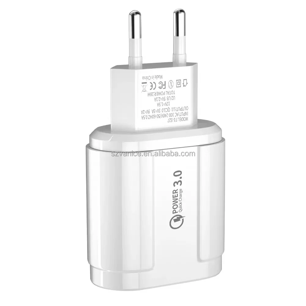 White Black 18w Quick Charge 3.0 Usb Charger Fast Charging Multi Charger For Samsung For Xiaomi For Iphone X Wall Phone Charger