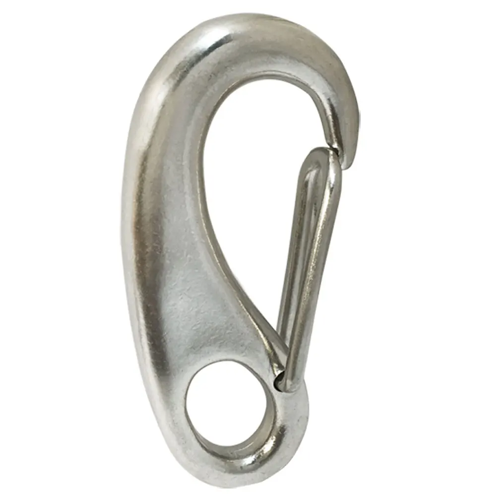 316 Stainless Steel Spring Snap Hooks Clips Silver Multi Use Snap Rope Hook for Keychain Backpack Climbing Hiking Gym