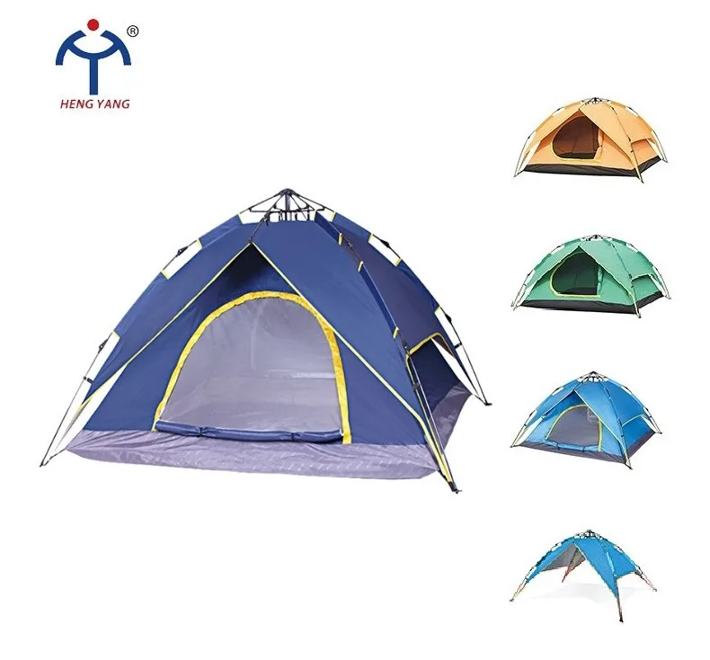 
Modern Superior Materials Various Colors Water-Resistant 1-4 Person Auto Mountain Tent For Family Hiking Outdoor 