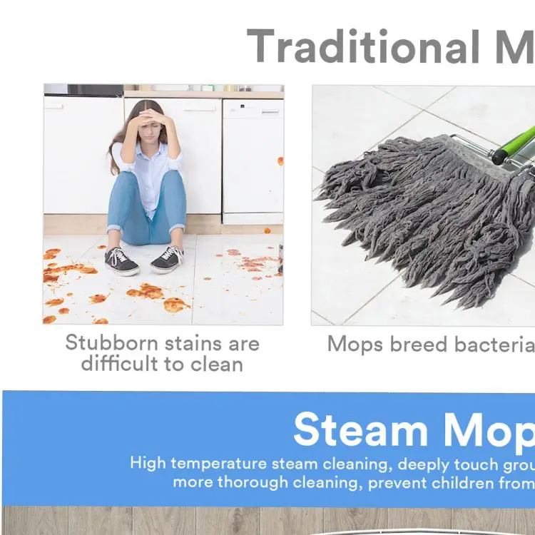 1800W Steam Mop Handheld Steam Cleaner Floor Cleaner 20s Preheat 470ML for Home Use Carpet Kitchen Window