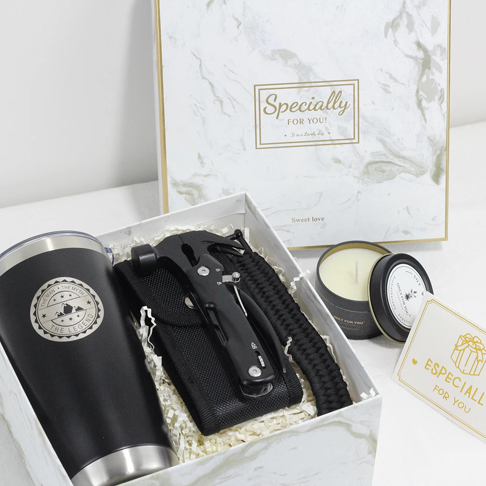 Birthday Gifts for Men - Inspirational Gifts For Him, Husband, Boyfriend - 20oz Tumbler Cup Multitool Basket