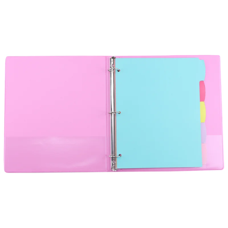 Custom mass low price save documents bills store data sort summarize multicolor letter Size 3 Rings PVC  Cardboard Binder Folder