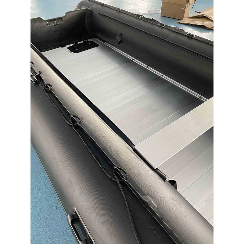 CE 2024 26.2ft Aluminum Floor Inflatable Rubber Pontoon Boat 8m Fishing and Rowing Sport Boat With PVC & Hypalon 1.2mm Thickness