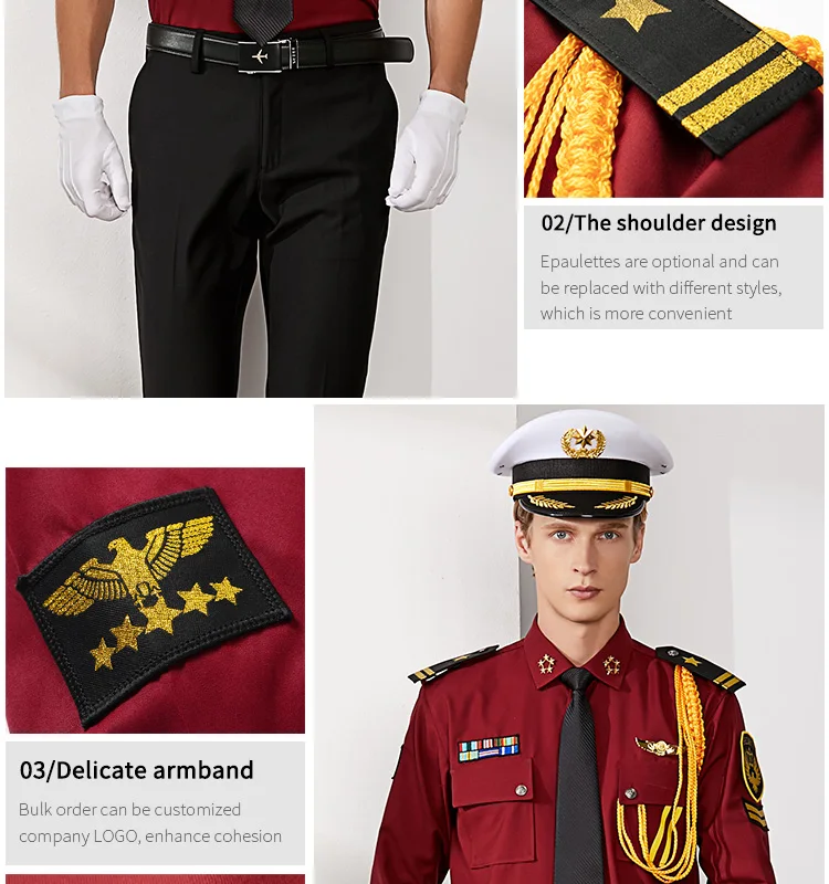 Male security guard uniform dress Safety clothing Uniform suit