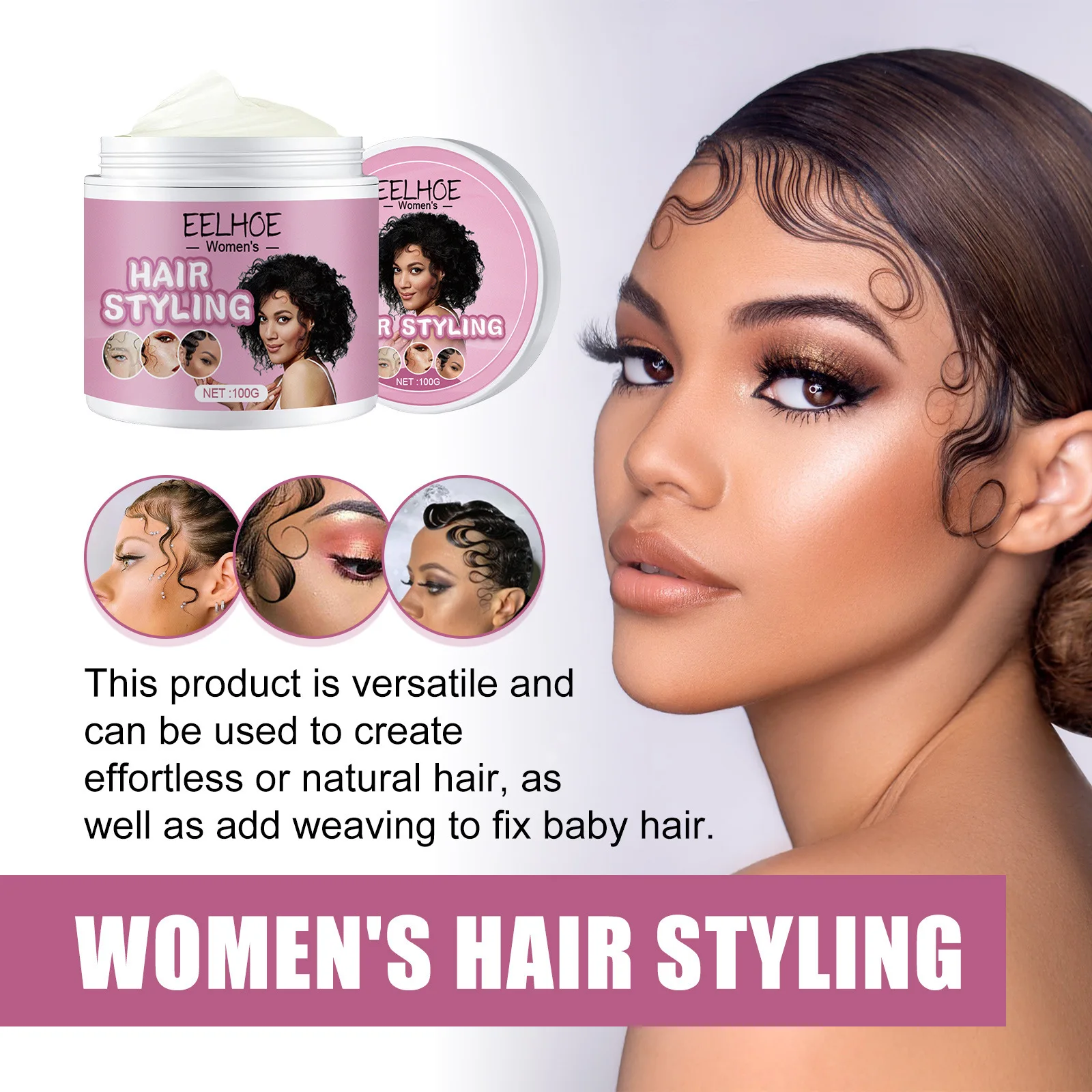 Long lasting hair styling Smooth frizzy hair and maintain natural shine styling wax