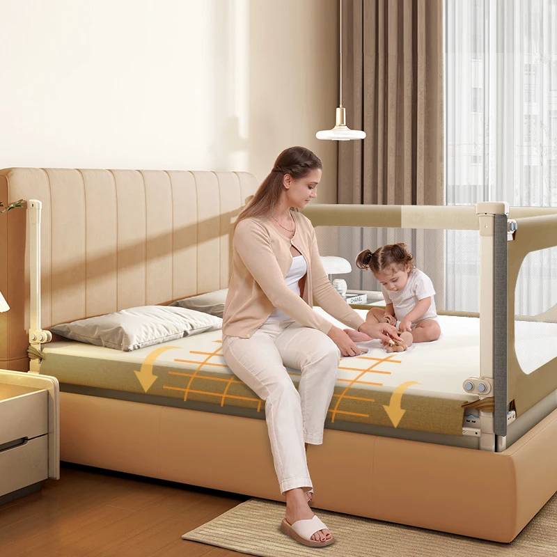 Factory Direct Sales Baby Bed Safety Guards With Adjustable Lifting Rod Bed Rail For Baby Customizable