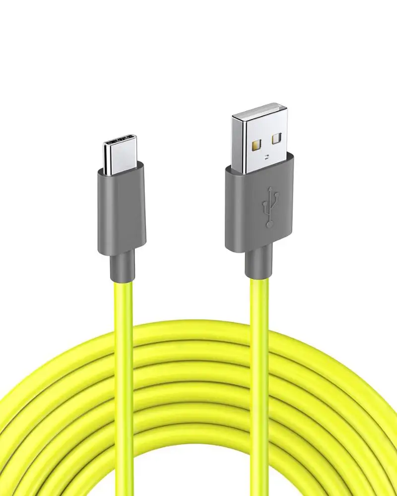 USB Type C Cable,Neon Yellow USB C to USB A Charger Fast Charging Cord for Samsung Galaxy
