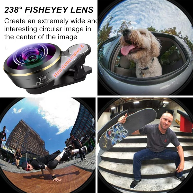 Оптовая продажа объектив Aipaxal 5K HD 238 градусов Super Fisheye с пользовательским логотипом для объектива камеры мобильного телефона