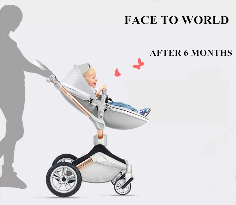 Hot Mom Fashion leather egg baby pram multifunction folding luxury travel baby stroller 3 in 1