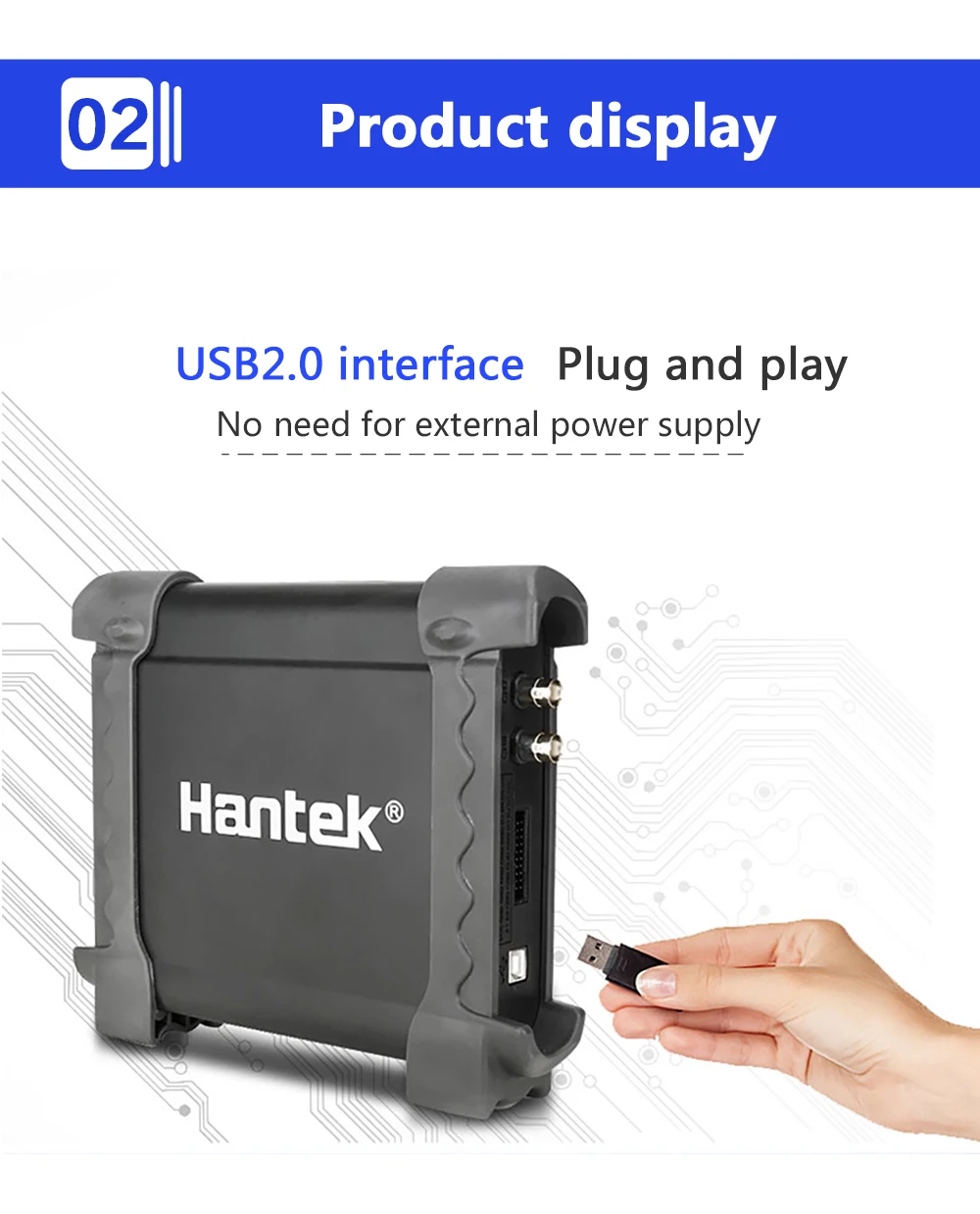 Hantek 1008C 8 каналов программируемый генератор автомобильной осциллограф цифровой Multime PC хранения Osciloscopio