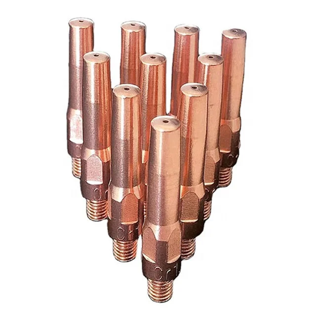 High Quality MIG Welding Consumable Contact Tip Welding Torch Accessory CuCrZr Contact Tips M6 1.2mm Wire Diameter for Car Body