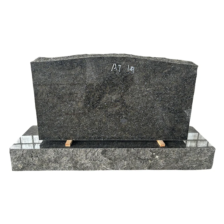 Cheap Dark Grey Simple Design Customize Cemetery Tombstone Granite Headstones For Graves