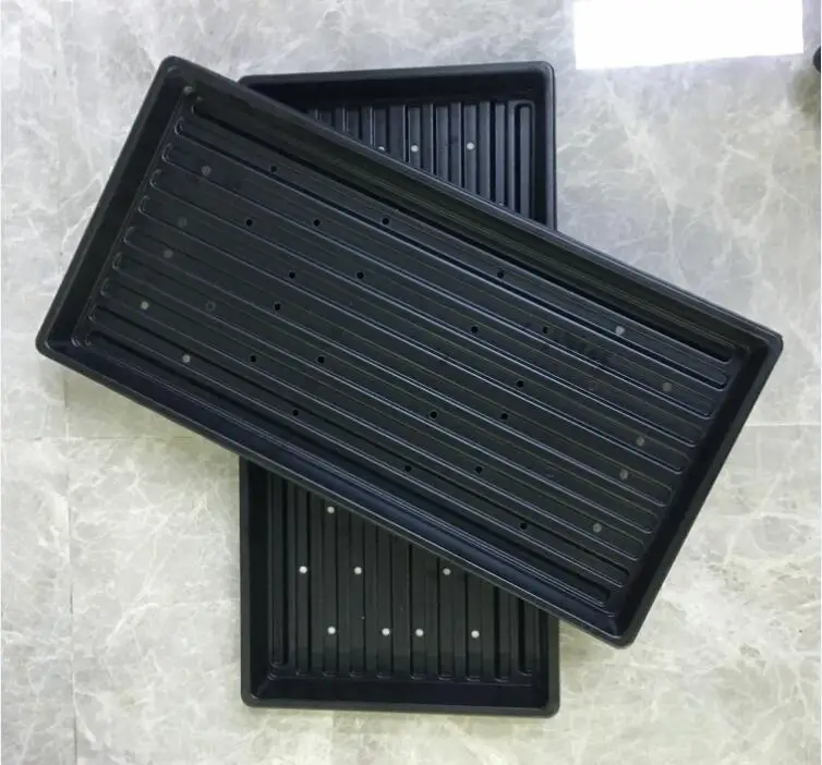 Durable reusable plastic 1020 grow tray good quality cheap price flat seed sprouting tray for family farm greenhouse