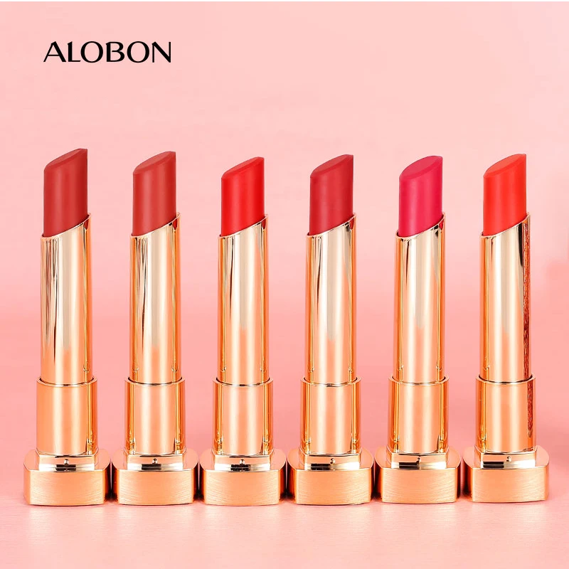 Alobon Diamonds Moisturizing Lipstick Waterproof Long Lasting Non-stick Matte Velvet Lipstick